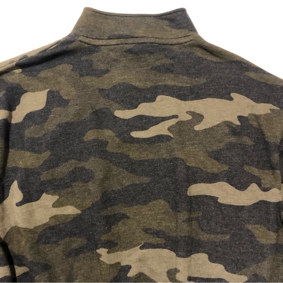 PINK by VS Camo Cropped Quarter Zip Sweatshirt Womens Size XS - Picture 7 of 12